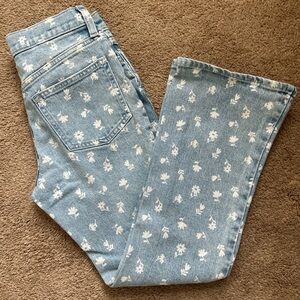 Old Navy Light Blue Floral flare Jeans
